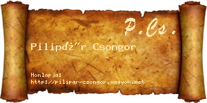 Pilipár Csongor névjegykártya